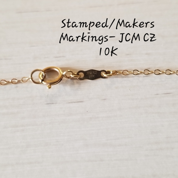 10K Gold CZ Stationary Necklace - Picture 6 of 10